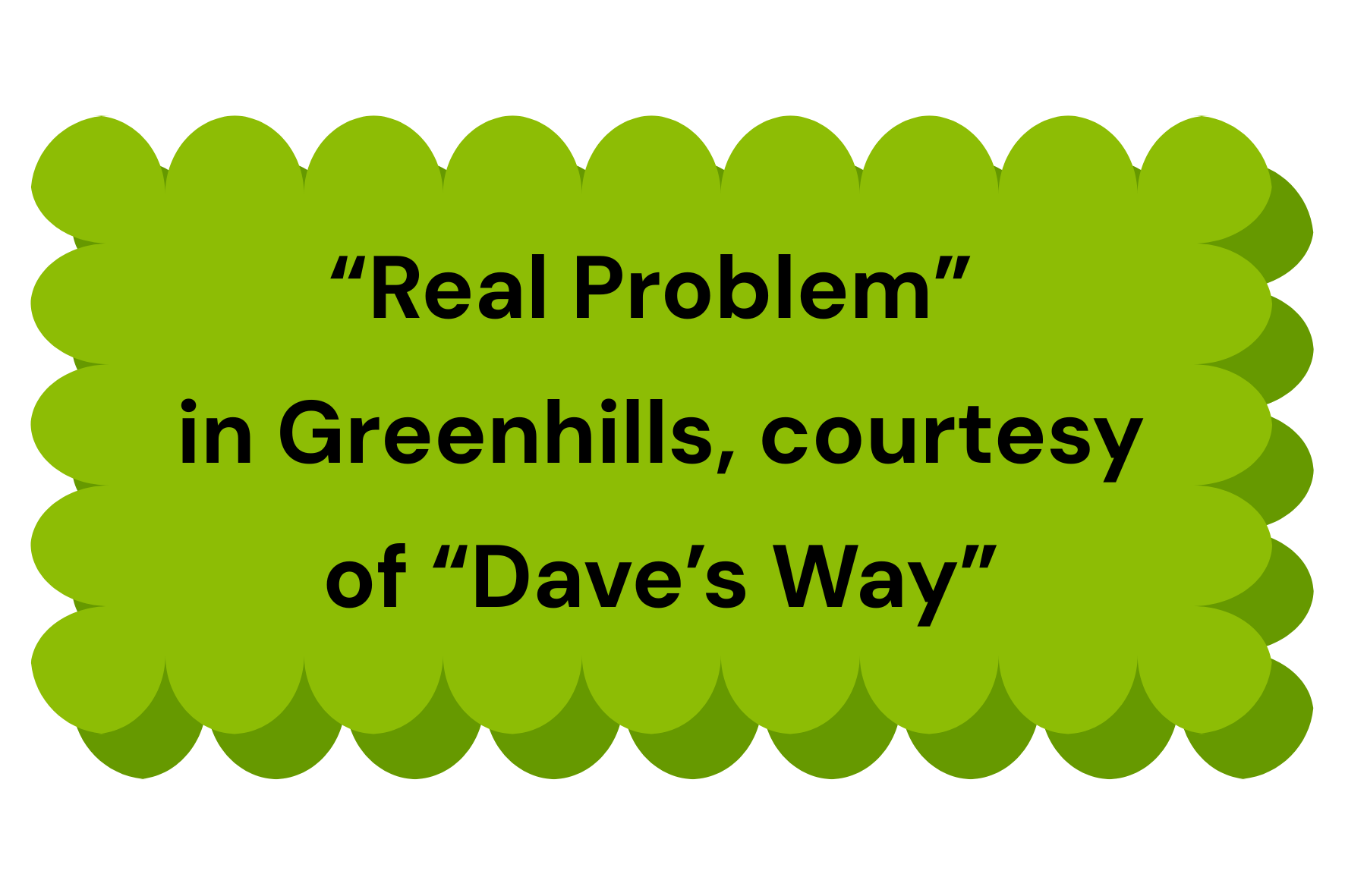 GREENHILLS HAS REAL PROBLEM (Mayor Moore)